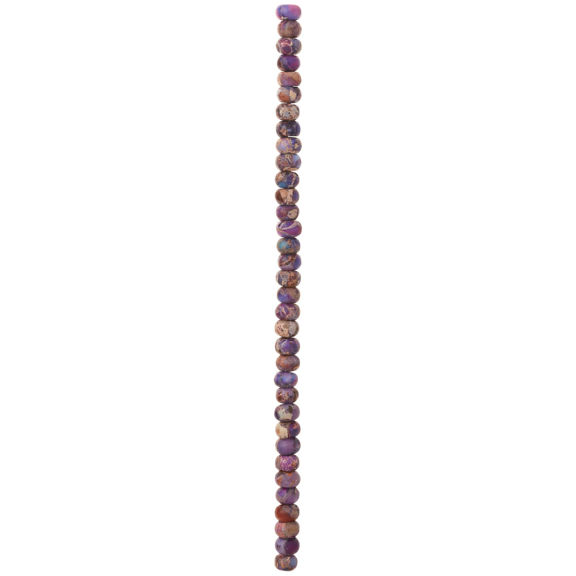 Amethyst Serpentine Rondelle Beads, 6mm by Bead Landing™
